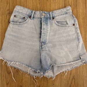 Zara Light Wash Jean Shorts